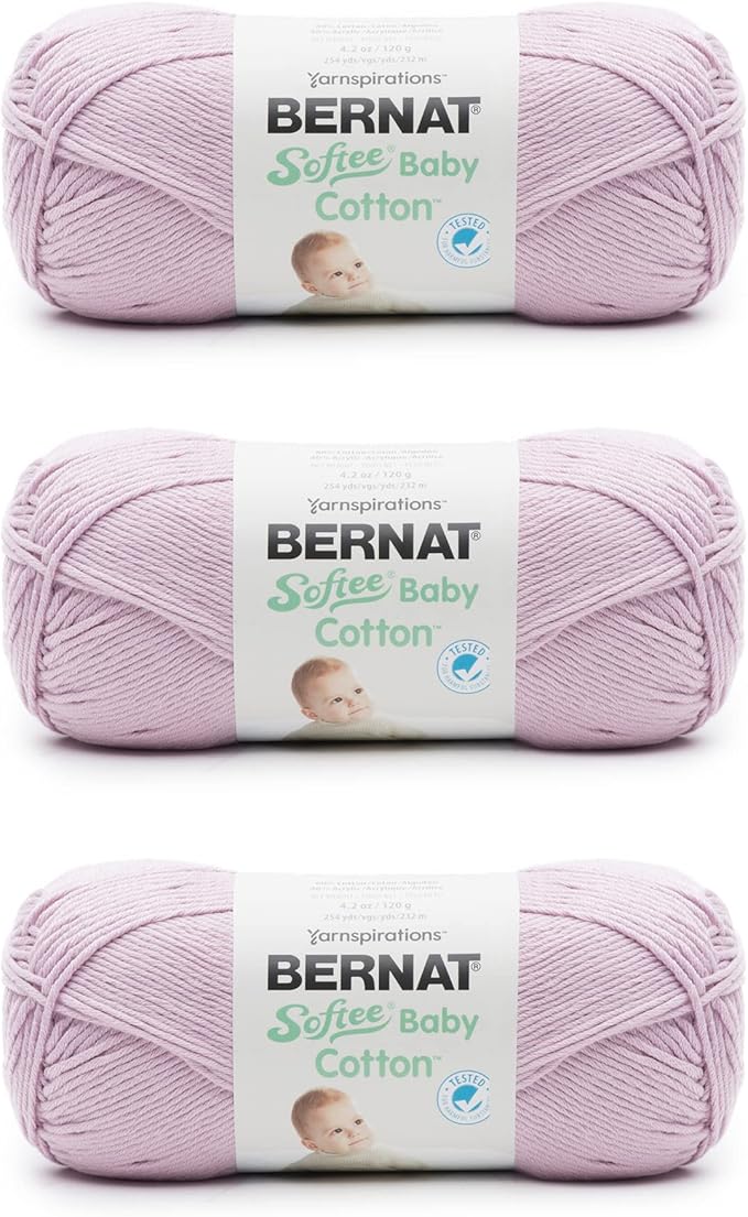 Bernat Softee Baby Cotton Yarn in Soft — DK weight for knitting and crocheting baby projects
