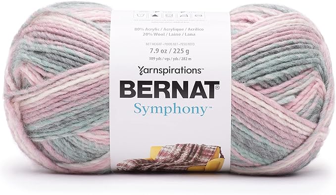 Bernat Symphony Nylon Yarn in Seashell — for knitting and crocheting garments and accessories