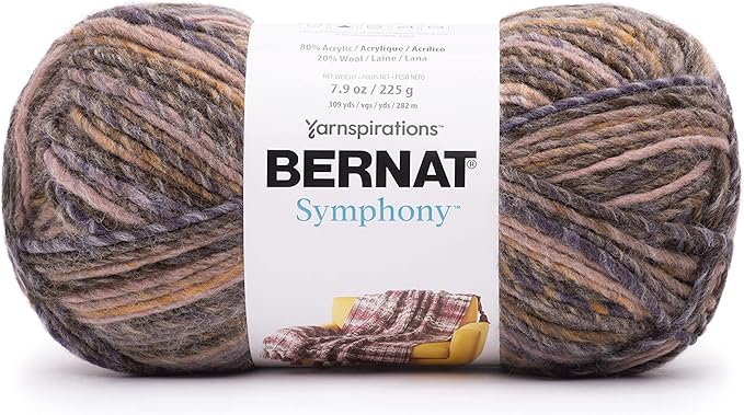 Bernat Symphony Nylon Yarn in Brocade — for knitting and crocheting garments and accessories