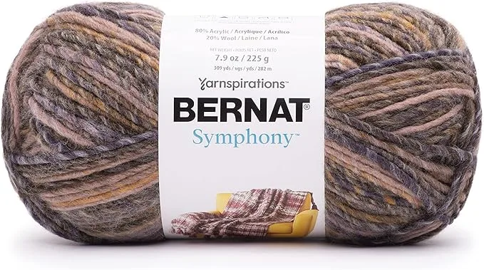 Bernat Symphony Nylon Yarn in Brocade — for knitting and crocheting garments and accessories
